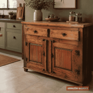 Buffet, Arcaz de madeira 2 portas med. 1.00x0.40x0.90m